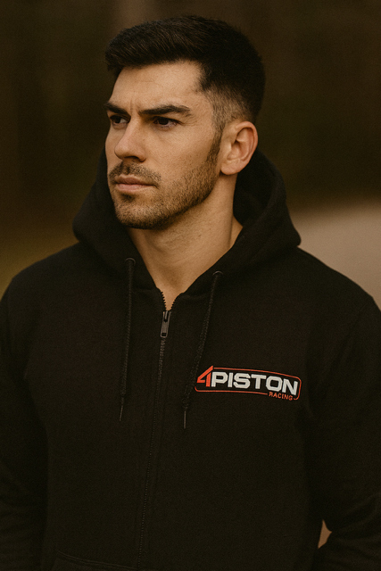 4P Zip Up Hooded Sweatshirt – 4 Piston Racing