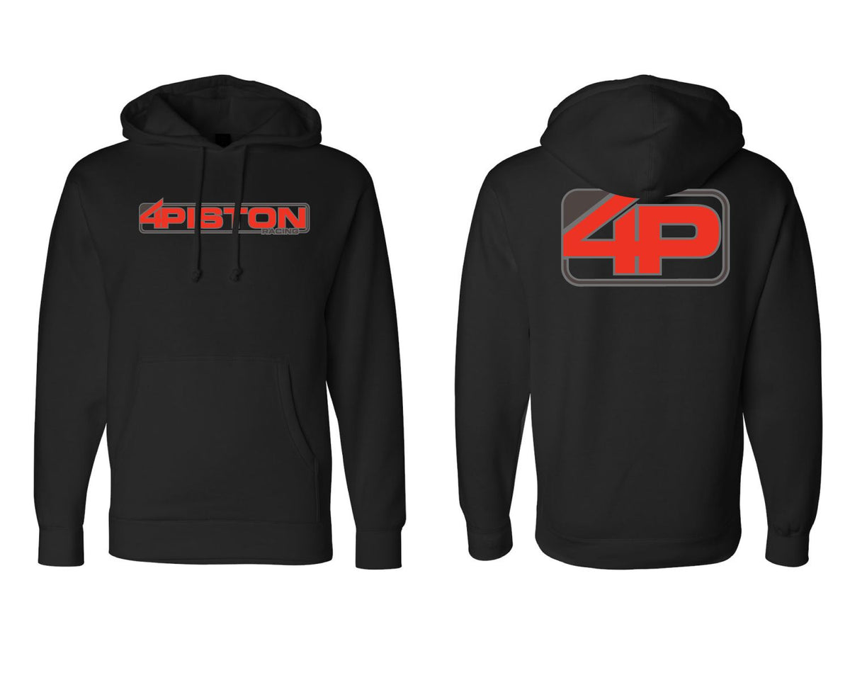 NEW Bright Red 4P Hooded Sweatshirt – 4 Piston Racing