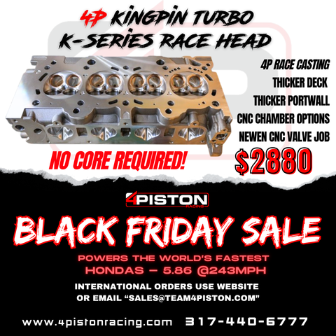 4P Kingpin Turbo K-Series Race Head