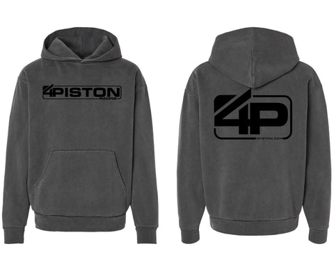 Gray Heavyweight 4Piston Hooded Sweatshirt